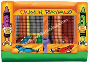 Inflatable 2 In 1 Crayon Bounce House