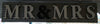 Sign  Mr & Mrs 47 x 10 Rustic Metal