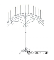 Candelabra 15-Lite Fan Floor Silver