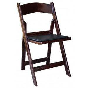 Chair Mahogany Resin With Padded Seat