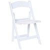 Chair White Resin With Padded Seat