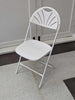 Chair White Vinyl Fanback