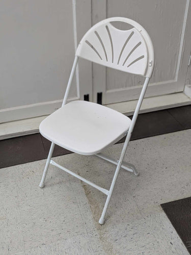 Chair White Vinyl Fanback