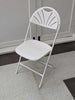 Chair, White, Vinyl, Fanback