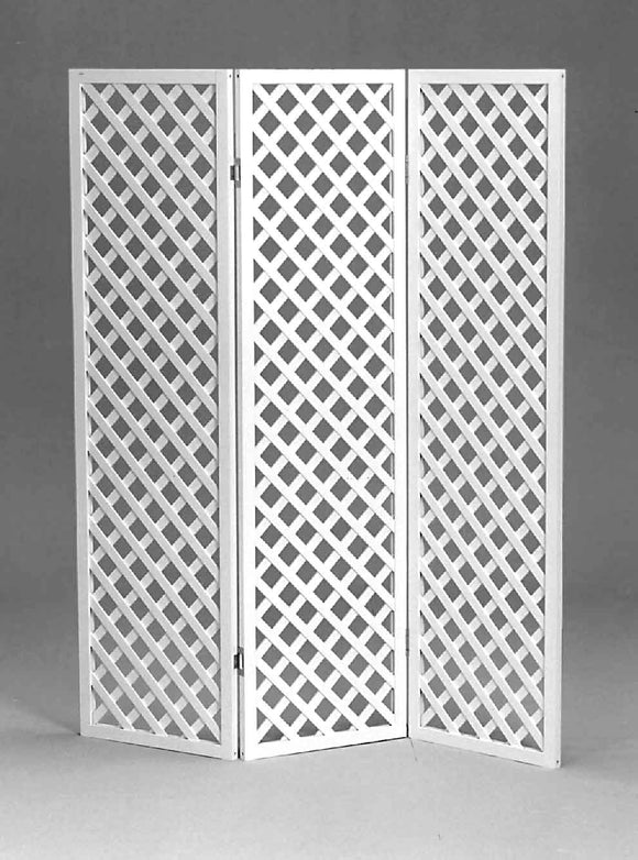 Lattice White Vinyl Panel Screen