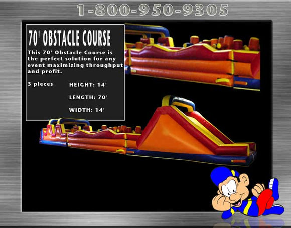 Inflatable Obstacle Course Orange 59'