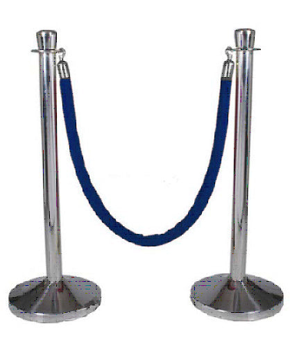 BLACK 8' ROPE BARRIER STANCHION