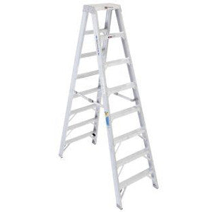 8' Double Step Aluminum Twin Ladder